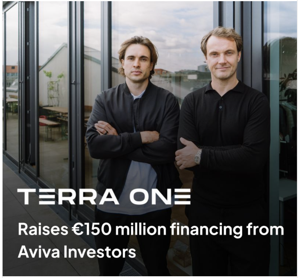 Sifted article preview, TerraOne raises €150 million from Aviva Investors